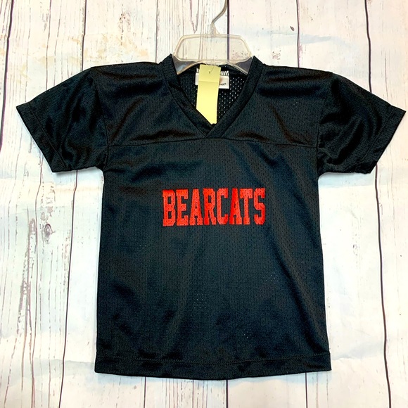 Kids Unisex 2T-M Black & Red Bearcats Football Uniform Mesh Sports Jersey NWT - Picture 1 of 2